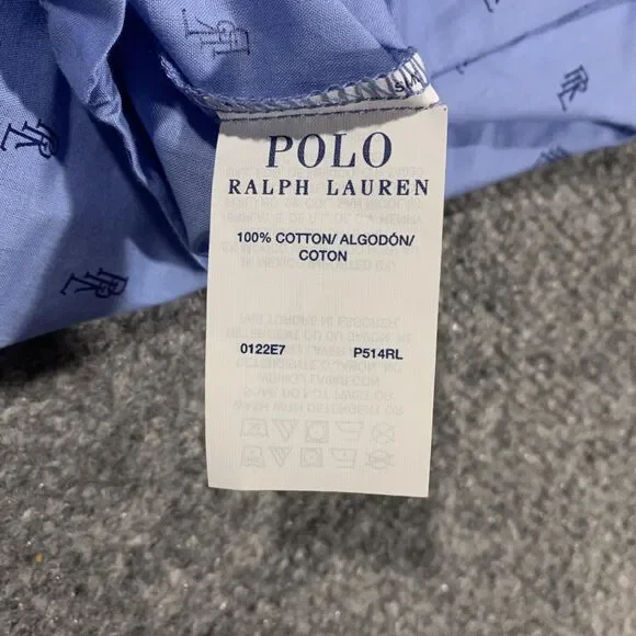 Polo Ralph Lauren All Over Print PRL Monogram Woven Pajama Shirt Adult Medium - Picture 15 of 16